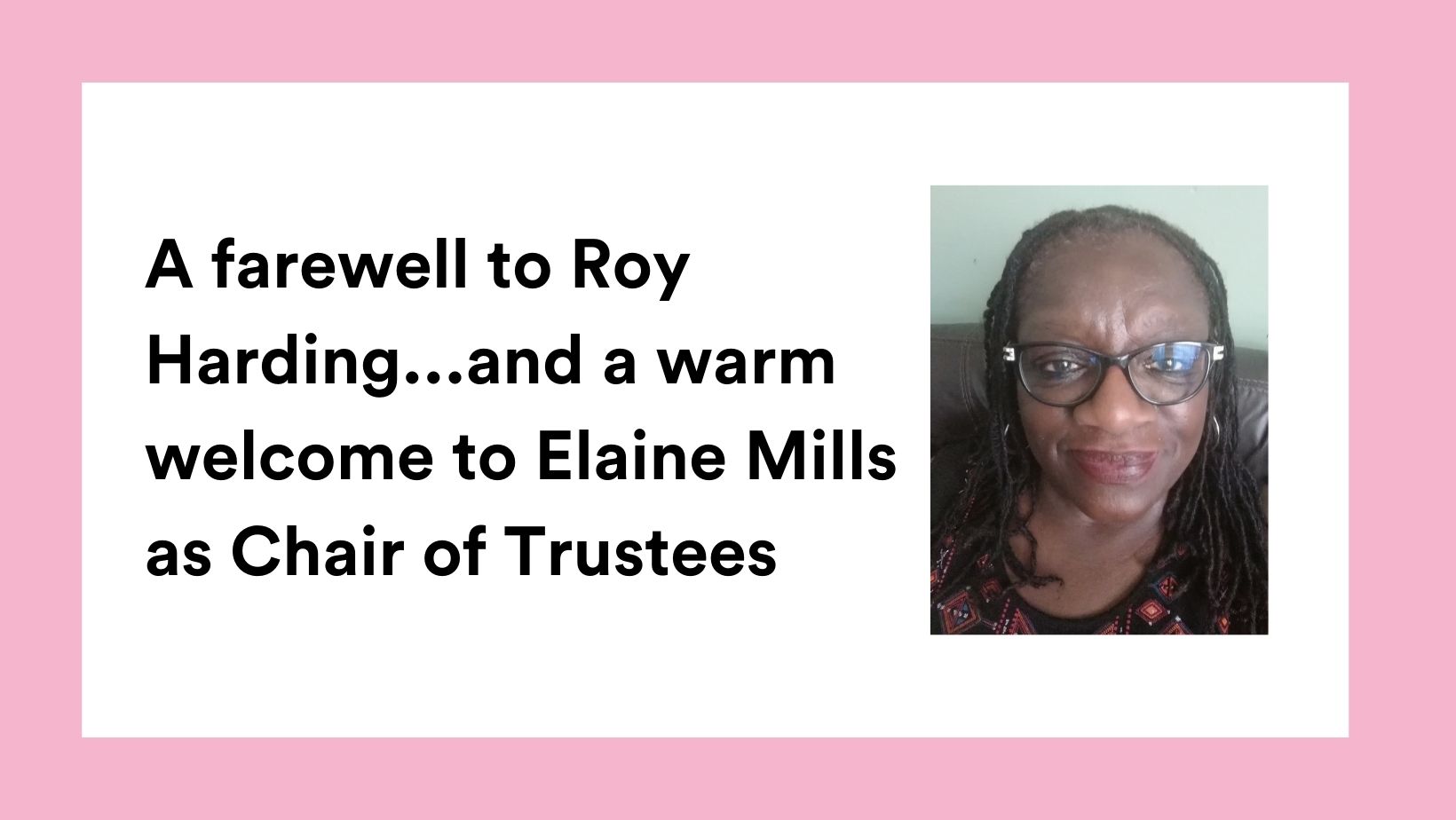 We our new Chair of Trustees Gaddum