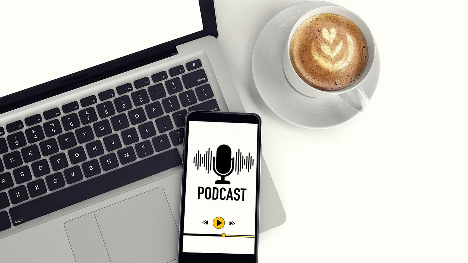 Listening to a podcast